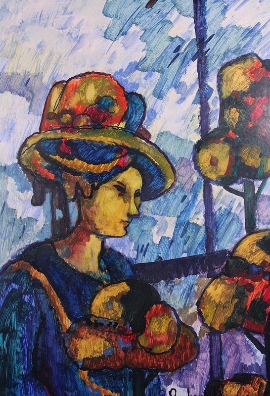Donald Roy Purdy Untitled Lady with Hat Oil on Masonite Framed gallery