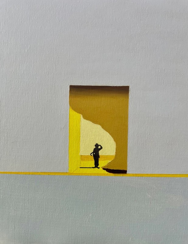 Golden Portal Reverie. An Original Acrylic Painting Series,By Percy Armando
