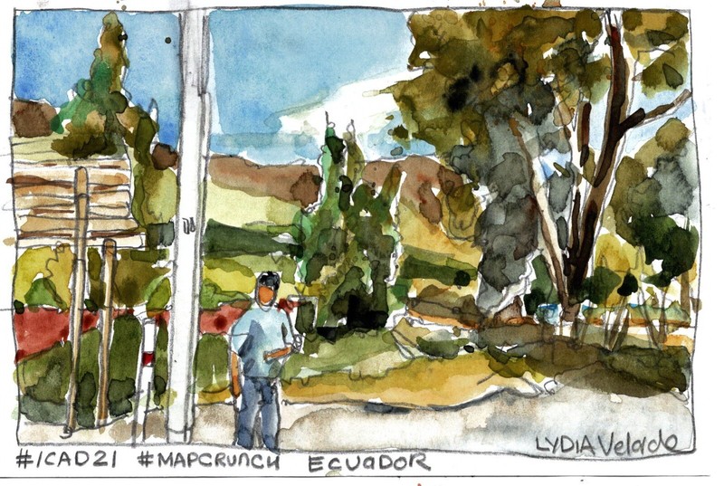 Ecuador original watercolor on paper
