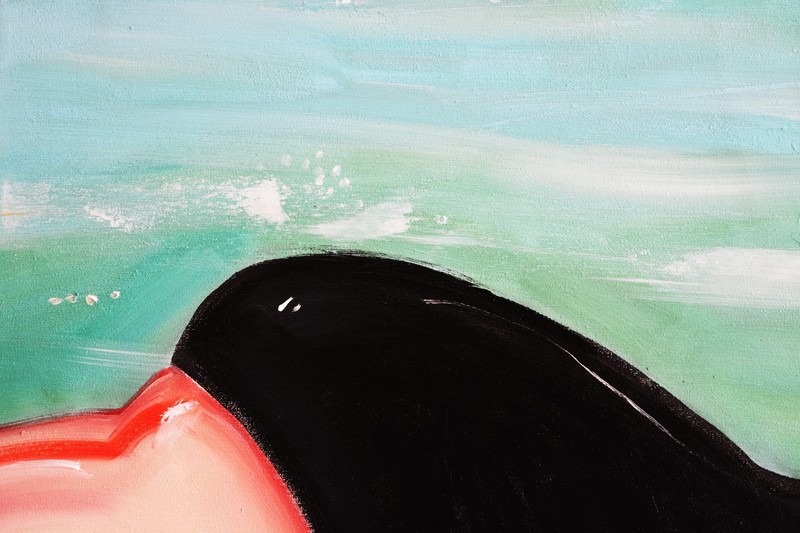 Hot days 39,3 x 39,3"- 100% Hand painted Oil Painting on Canvas. Yana Medow gallery