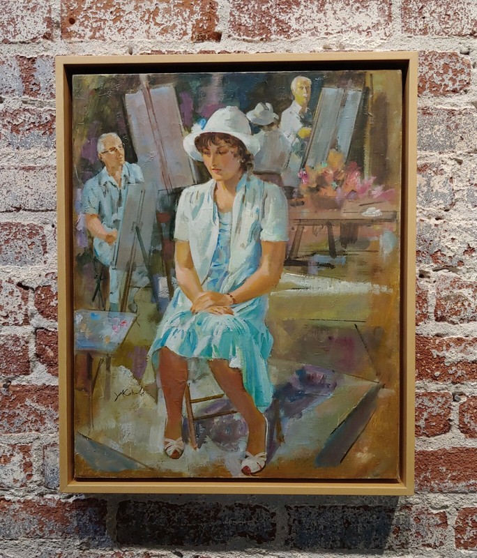 Jo Kotula -Portrait Session with a sitting Model -Oil Painting