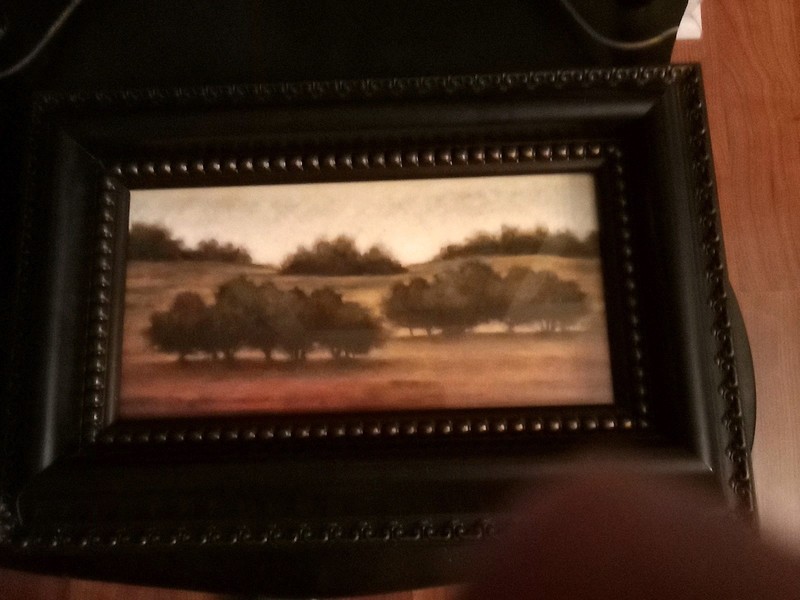 Vintage Tonalist Dark Tone Rural Trees Landscape Unsigned Framed 14l X 9.5w