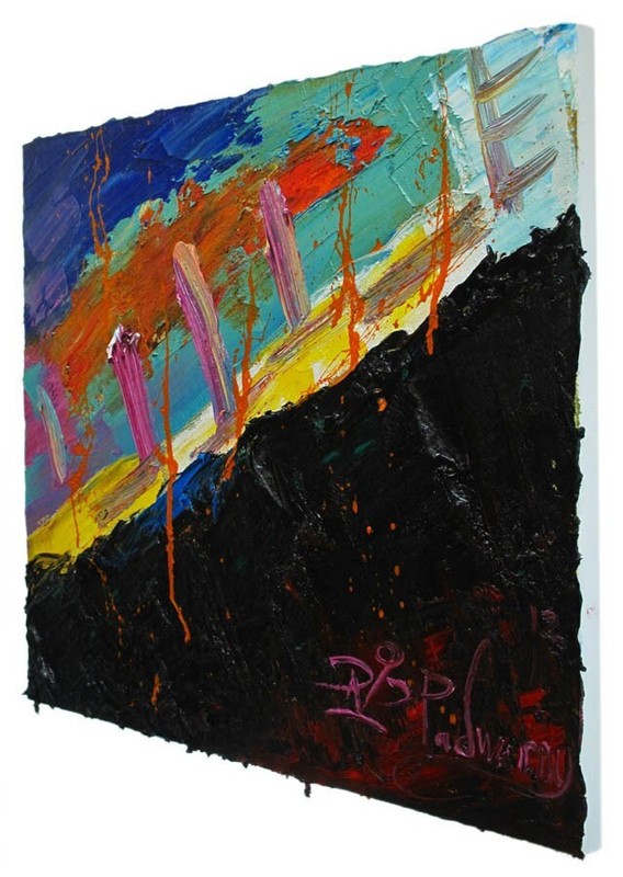 SIGNED ABSTRACT FLOWERS FLORAL█ORIGINAL█OIL█PAINTING█OUTSIDER█IMPRESSIONISM ART gallery