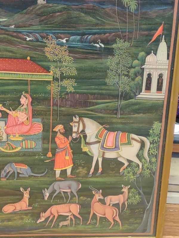 Framed Hindu Indian Art Painting Of Radha Fine Art On Silk Cloth gallery