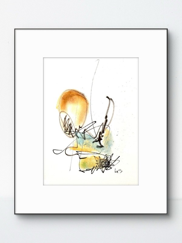 Original Abstract Expressionism 9×12 Playful Paper Handmade Signed Fine Art 21