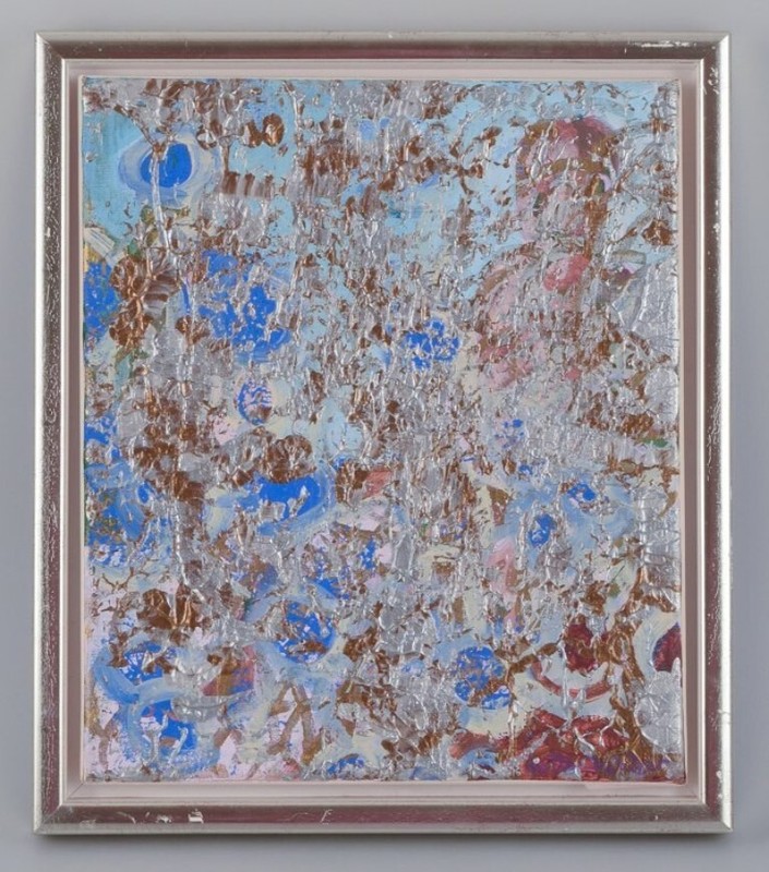 Lotte Kjøller, Danish artist. Mixed media on canvas. Abstract composition. gallery