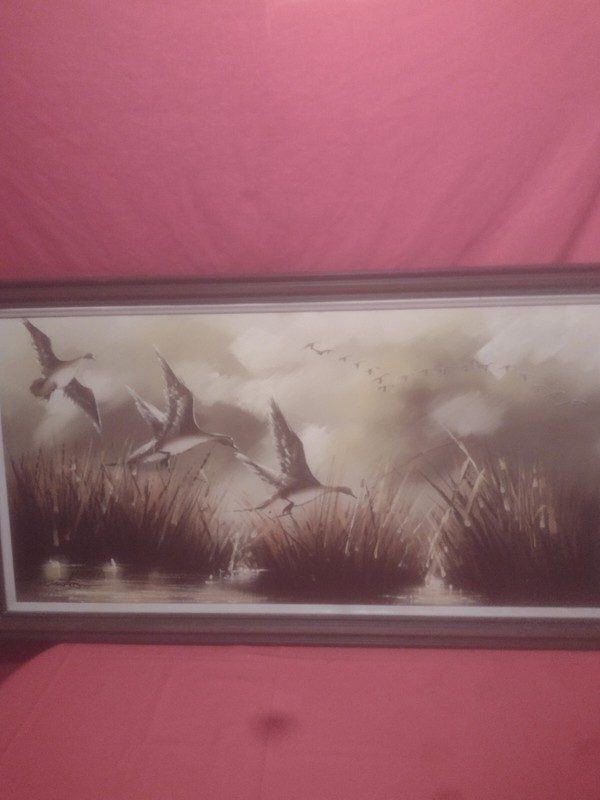 Large Ducks?/Mallards Oil On Canvas Signed Matson. gallery