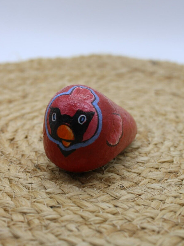 Hand Painted Rock ~ County Red Robin~ Outdoor Art Garden Decor ~By Rockn Palette