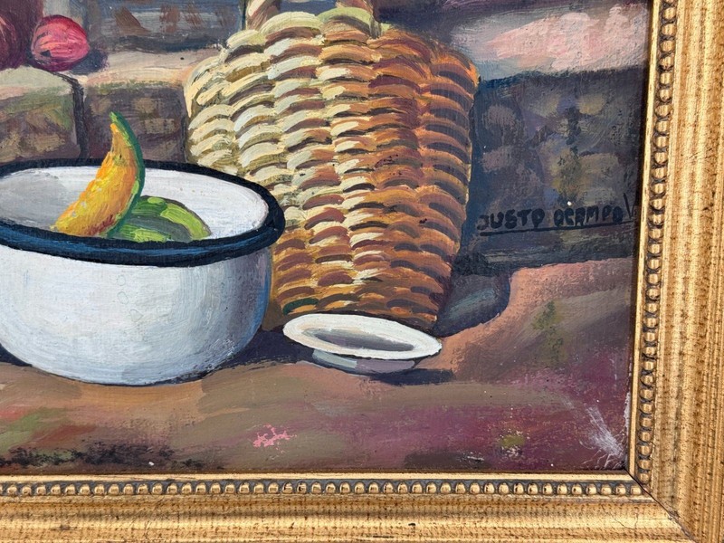 OIL PAINTING MEXICAN MODERNISM COSTUMBRISMO COUNTRY LIFE SIGNER gallery