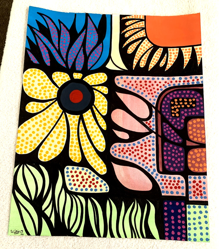 ACRYLIC PAINTING SUNNY DAYS AGAIN 16 x 20 in