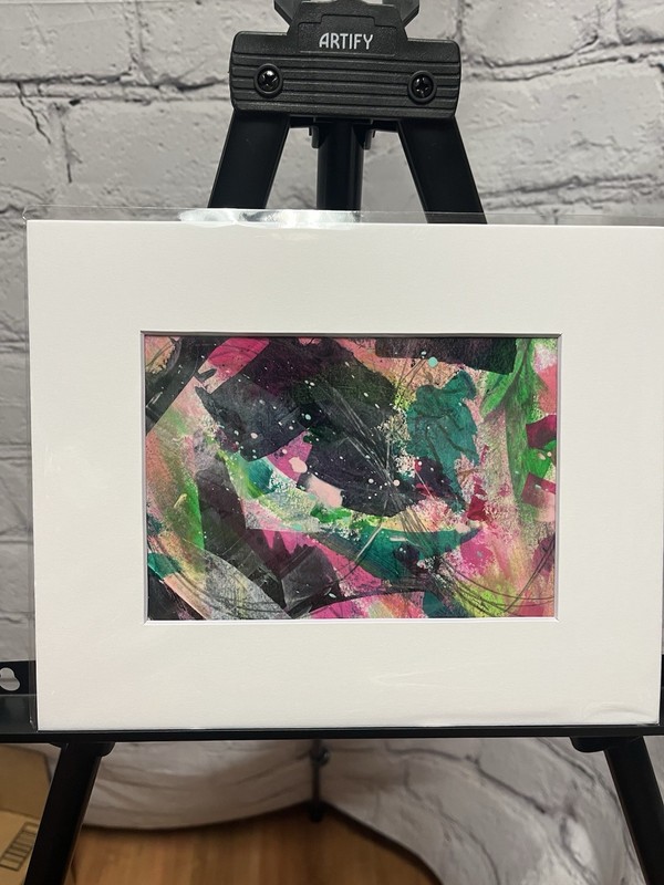 Hand painted Original Abstract Painting Artwork - 5X7 Matted Abstract #3 gallery