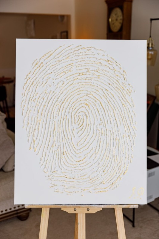Paintings on canvas Fingerprint Original Signed by author Inna Parkhomenko