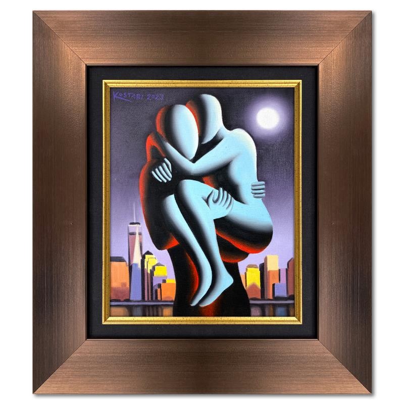 Mark Kostabi «Take Me Home» Framed Original Painting Canvas Hand Signed Art
