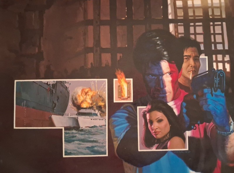 Michael Herring SUPER BOLAN #87 CAGED Cover Art 2002 Don Pendleton Executioner