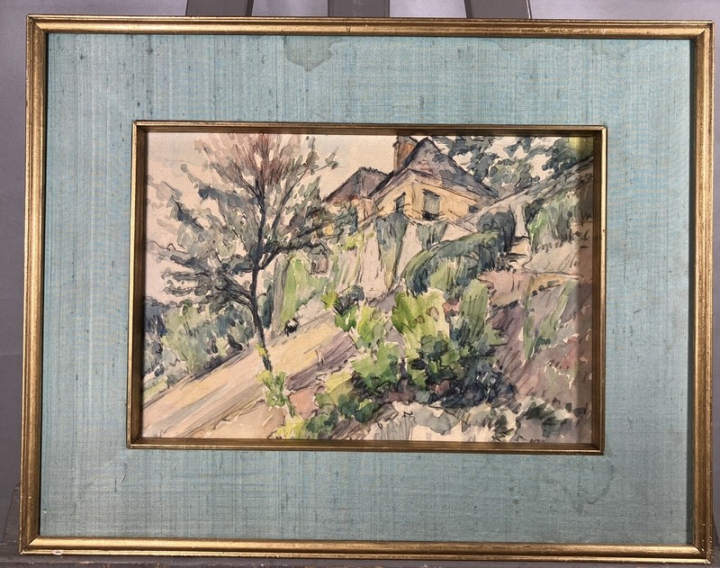 Watercolor Landscape Post-Impressionist French School 20th Century