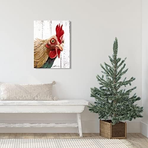 Rooster Kitchen Decor Wall art - Abstract Farmhouse Chicken Canvas Painting Pict gallery