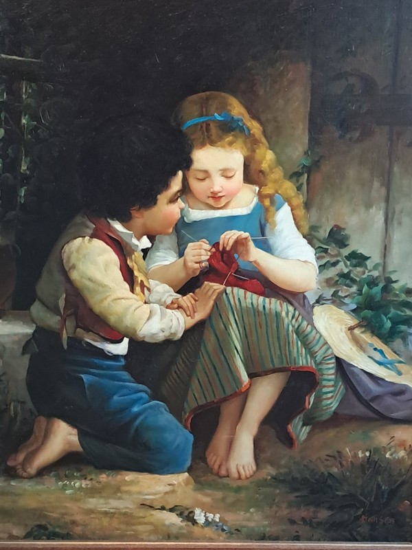 Oil Painting On Canvas Signed Hansen gallery