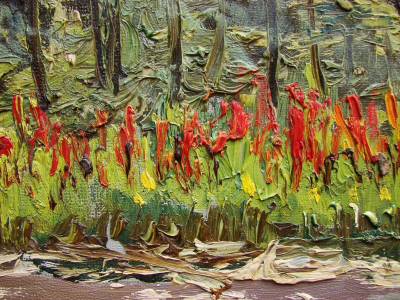 Ukrainian Soviet Oil Painting postimpressionism Shevchenko's oak age-old tree gallery