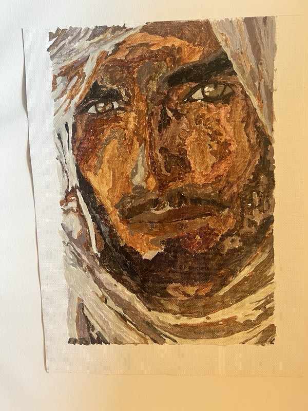 Golden Eyed Man Painting By Brittony Martin