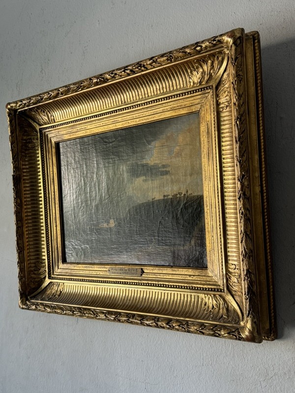 PIERRE LOUIS DE LA RIVE 18TH CENTURY LANDSCAPE OIL PAINTING OLD SWITZERLAND 1800 gallery