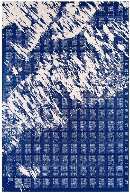 Listed Artist Peter Wegner (b.1963) Signed Enamel On Aluminum Panel Microfiche