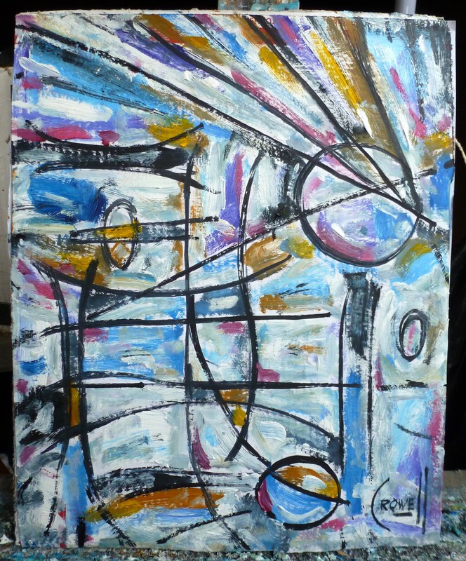 SOONER THAN LATER 8×10 oil painting card panel panel original art signed Crowell