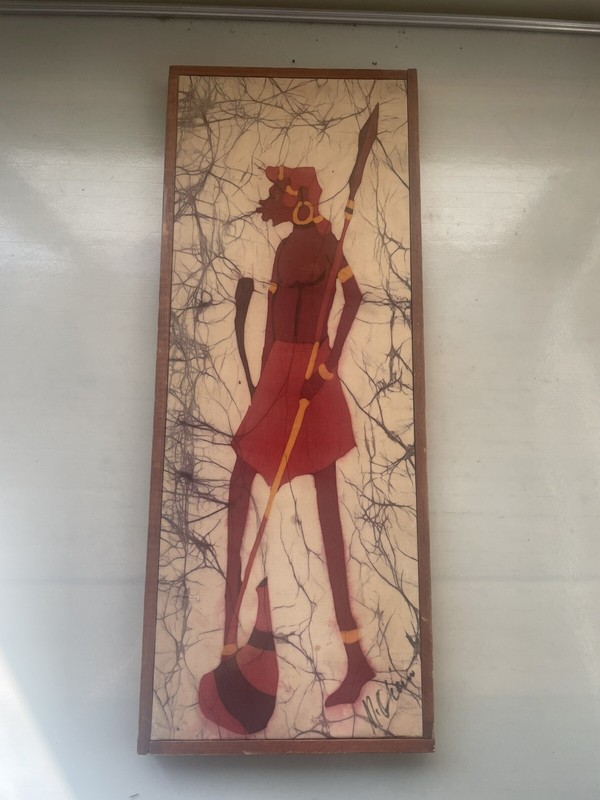 Hand Painting On Fabric Signed By Artist