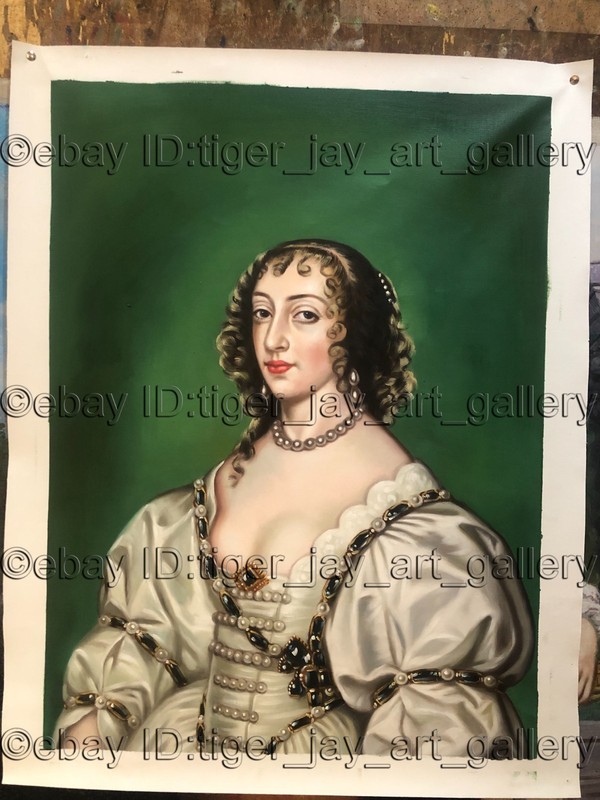 Henrietta Maria Queen Consort of England French wife of King Charles I Painting
