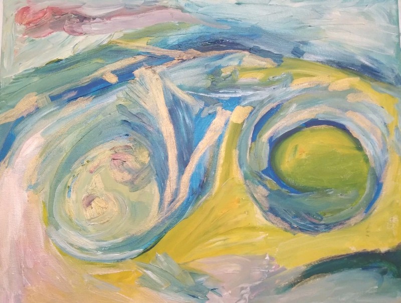 Original art Paintings Abstract Acrylic On Canvas 16″ x 20″ Non Representational