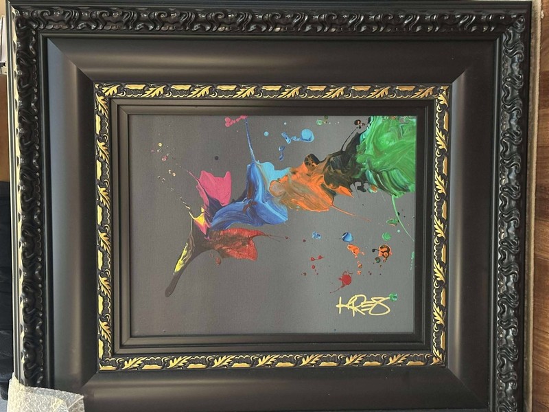 Kevin Vigil (Kre8) «Mini Abstract» 2018 14″ x 18″ image size Acrylic UNIQUE