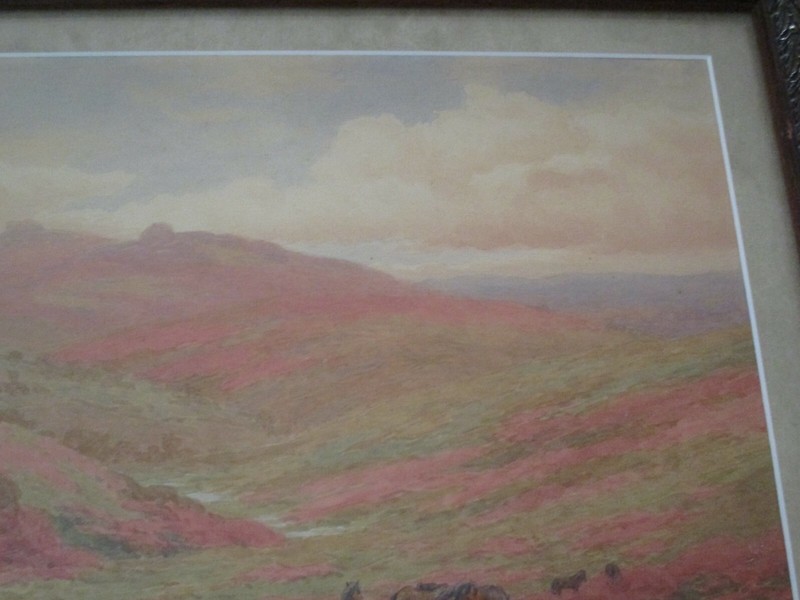 VINTAGE IMPRESSIONIST IMPRESSIONISM PAINTING WILD FLOWERS HORSES FARM FIELD HILL gallery