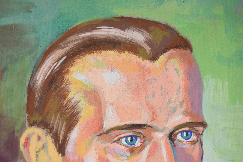 Ernst August Funke 1895-1961 Mülheim / Mixed Media ~ 1930 Portrait Self Portrait? gallery