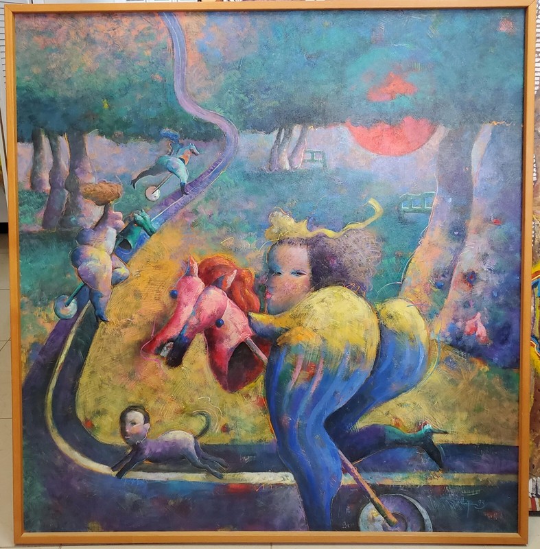Rodolfo Stanley (1993. )Acrylic on canvas. Costa Rica. 47 x 49 in. Costa Rican.