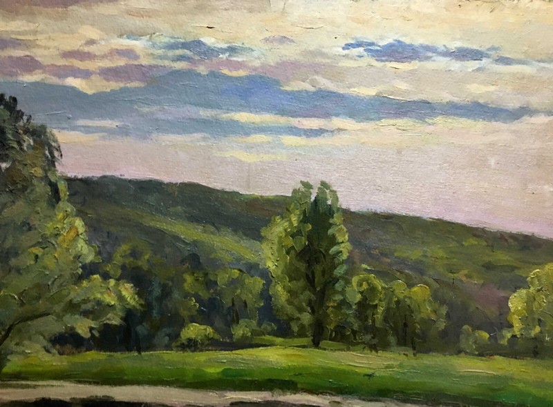 Oil double Painting Unframed Seasons of the Year Cherkas A Nature Decor n355 gallery