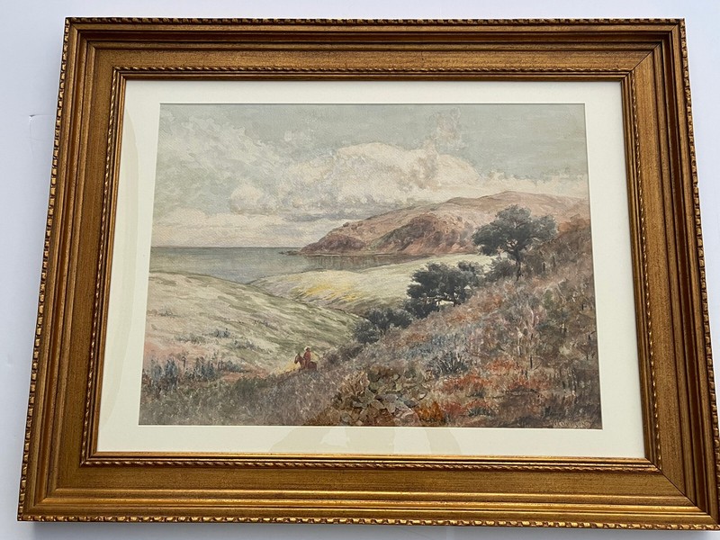 Antique California Painting Landscape William Judson American Listed Coast Beach