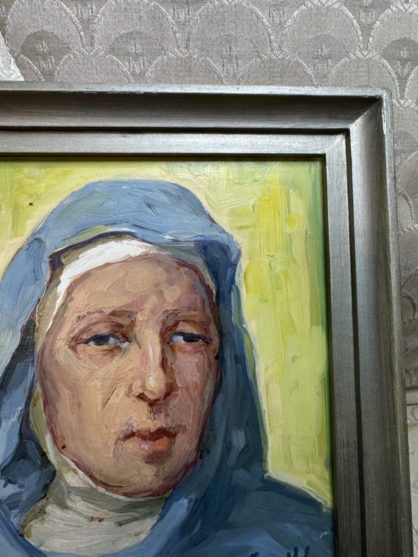 Gerardus Gerard Van der Heyden (1885 - 1981) "Portrait Of A Nun" Oil Painting gallery