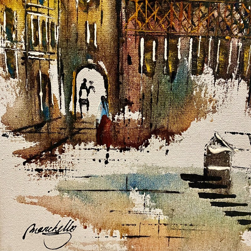 Original, Signed Adriano Marchello Oil Painting On Canvas 12x16 gallery