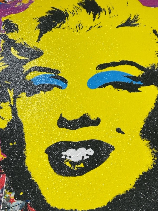 JOZZA 40X40 ACRYLIC PAINTNG 2019 (MARILYN MONROE/BATMAN/SUPERMAN) (I-34543) gallery