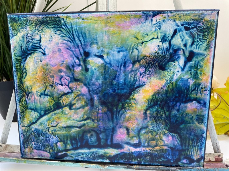 Christmas gift – Original Acrylic Painting- Oscar – 11″ * 14 «