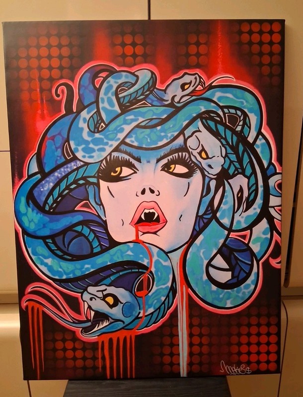 Original Medusa Painting – 30 x 40 Inch – Hand Painted Original Canvas