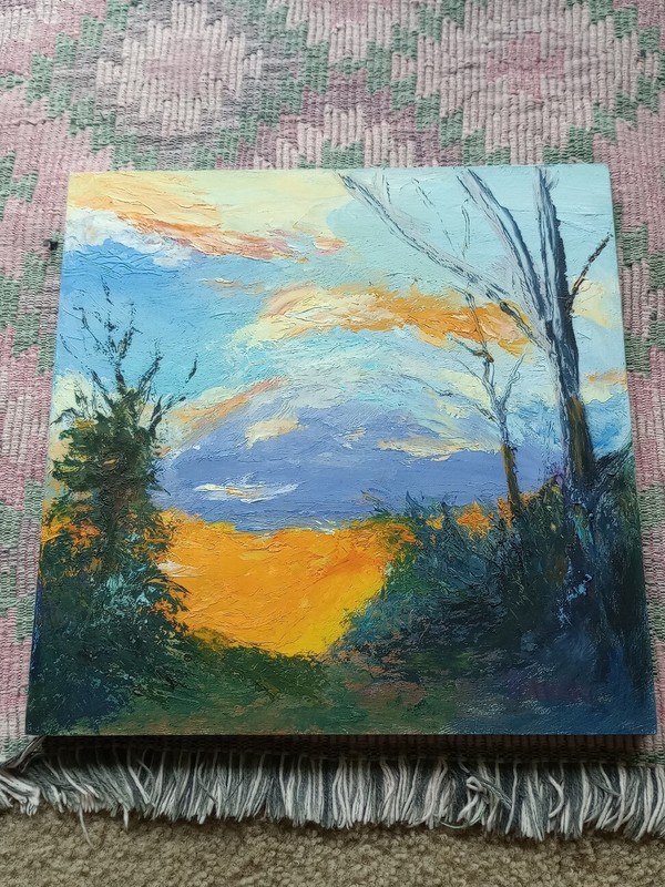Oil with Cold Wax Painting