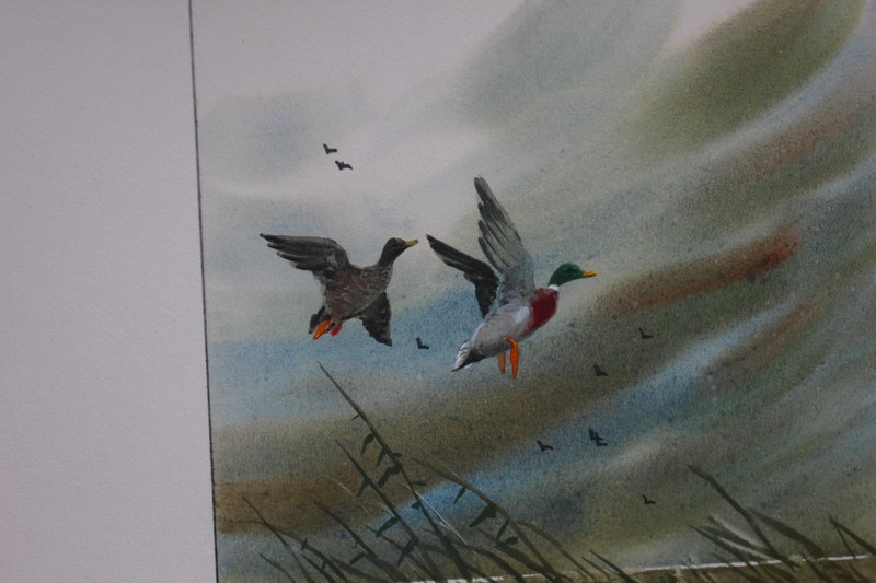 Gerald Bernhardt -Layton School Art Original 60s Mid-Century Watercolor Painting gallery