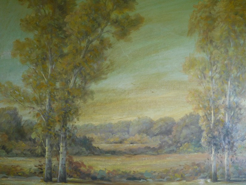 Billings Artist Original Oil On Canvas Landscape Mid-Century-"Late September" gallery