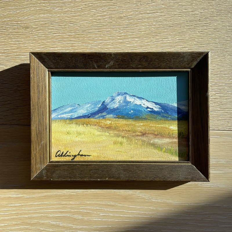 Sangre de Cristo Mountain Landscape New Mexico Acrylic Painting Signed Allingham gallery