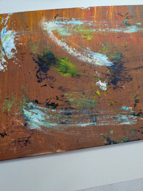 Original Painting Canvas Panel 8x10 Contemporary Modern Expressionist Wachtel gallery
