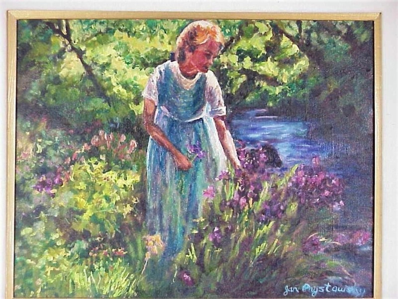 California Impressionism Original Vintage Oil Painting/ Artist Jan Prytowsky
