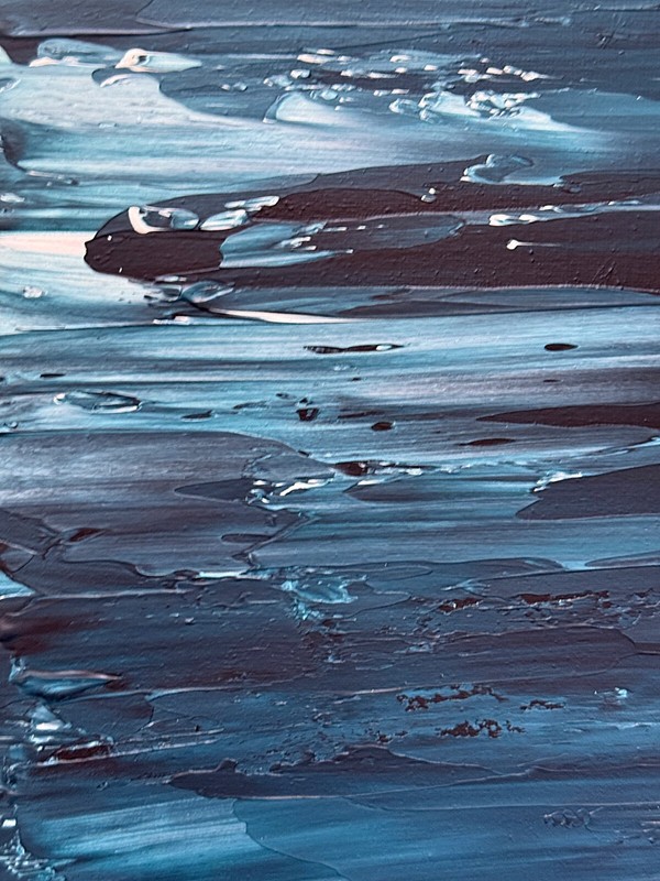 Original paintings Set diptych Abstract Wall Ocean blue indigo seascape gallery