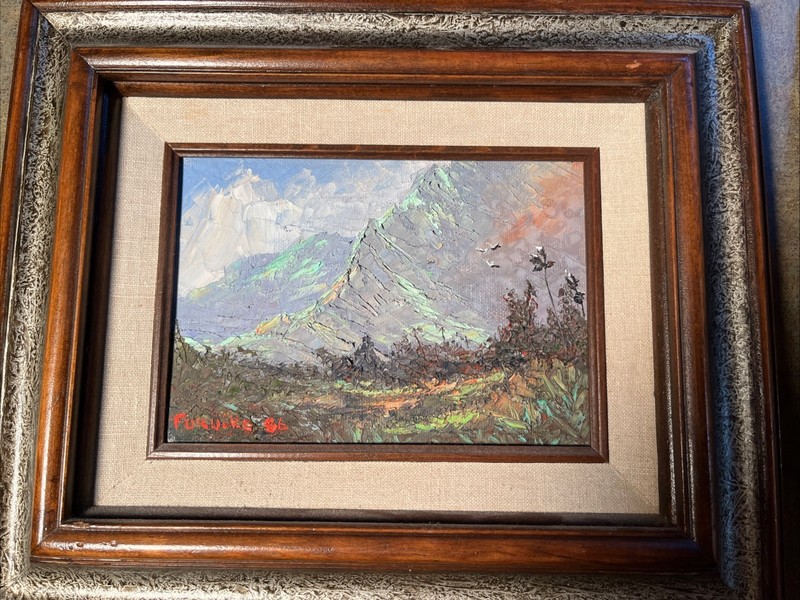 VINTAGE ORIGINAL 1986 ED FURUIKE Haiku Road Kancohe HAWAII OIL CANVAS PAINTING