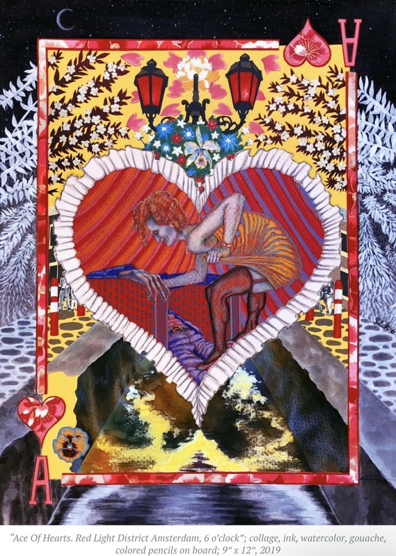 “Playing Cards” Original Framed Artwork by Yulia Kuznetsova