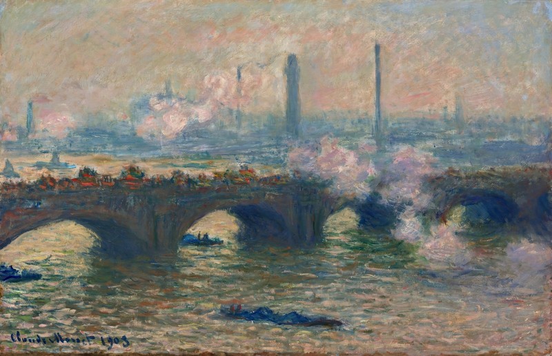 Claude Monet Waterloo Bridge Gray Reproduction – Giclee Canvas/Paper/Stretched